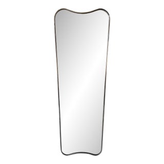 Vintage Postmodern Stainless Steel / Chrome Sculptural Wall Mirror For Sale