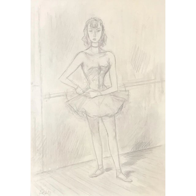 Henri Fehr, Danseuse, 1930, Pencil on Paper For Sale