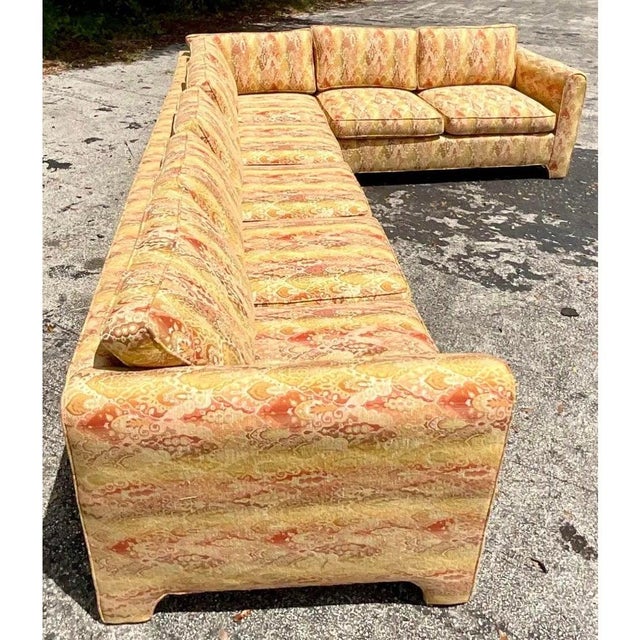 Vintage Boho Parsons Sectional Sofa For Sale - Image 10 of 12