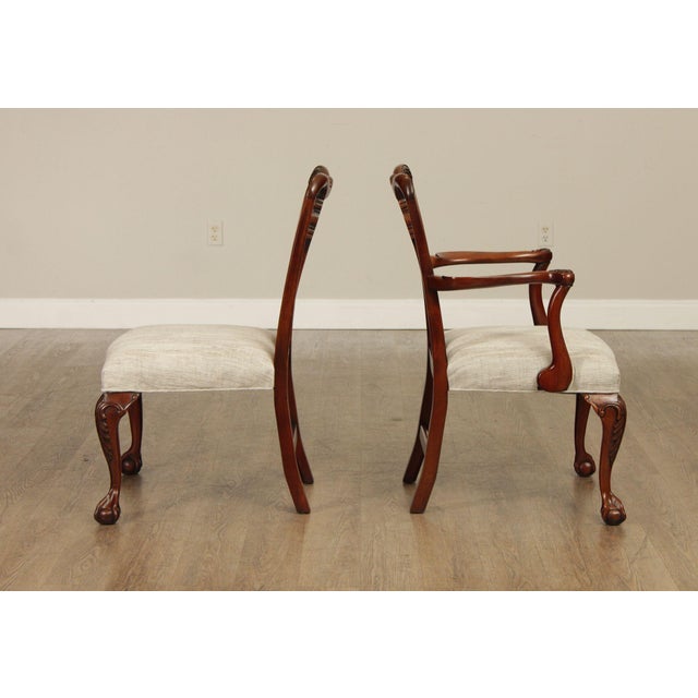 Chippendale Chippendale Style Quality Set Of Eight Solid Mahogany Dining Chairs For Sale - Image 3 of 18