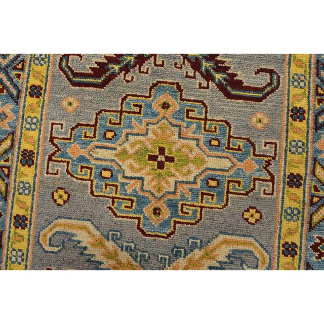 Kazak Runner 2’8” X 9”9” Gray Wool Tribal Hand-Knotted Oriental Rug For Sale - Image 4 of 13