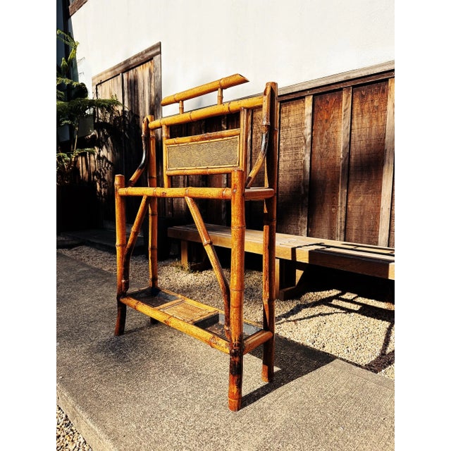 Art Nouveau c.1880 Tiger Bamboo Umbrella Stand Aesthetic Movement For Sale - Image 3 of 13