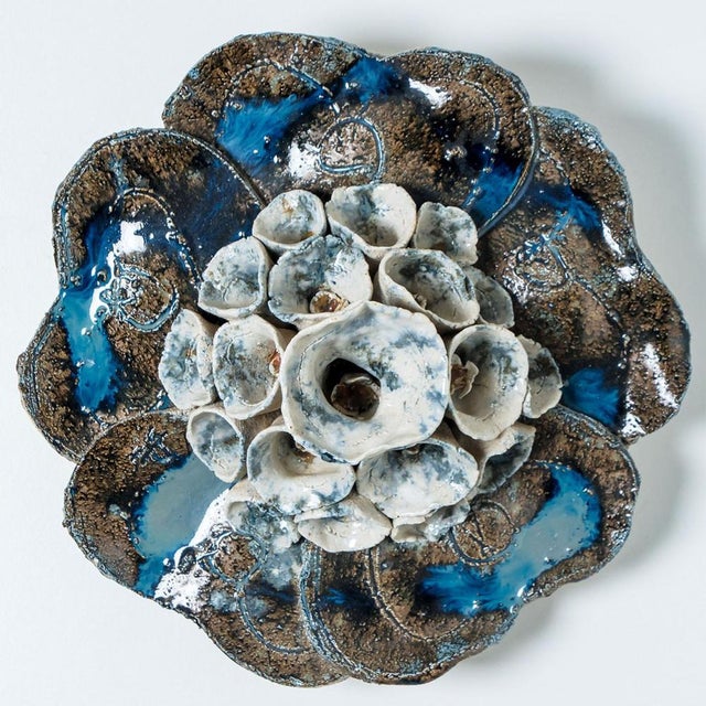 Vintage Danish Floral Ceramic Wall Light, 1970 For Sale - Image 13 of 18