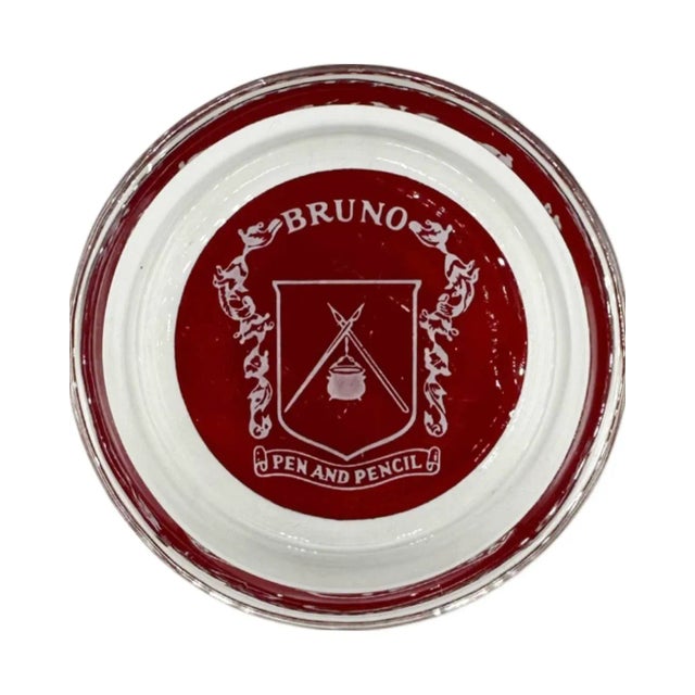 Vintage Bruno Pen and Pencil Nyc Restaurant Glass Ashtray For Sale - Image 11 of 12