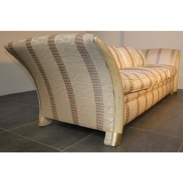 Colonial Style Sofa and Armchair with Saber-Shaped Resin Feet, Italy, 1970s, Set of 2 For Sale - Image 9 of 18