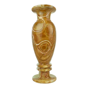 Mid 20th Century Solid Onyx Carved Traditional Urn Design Vase