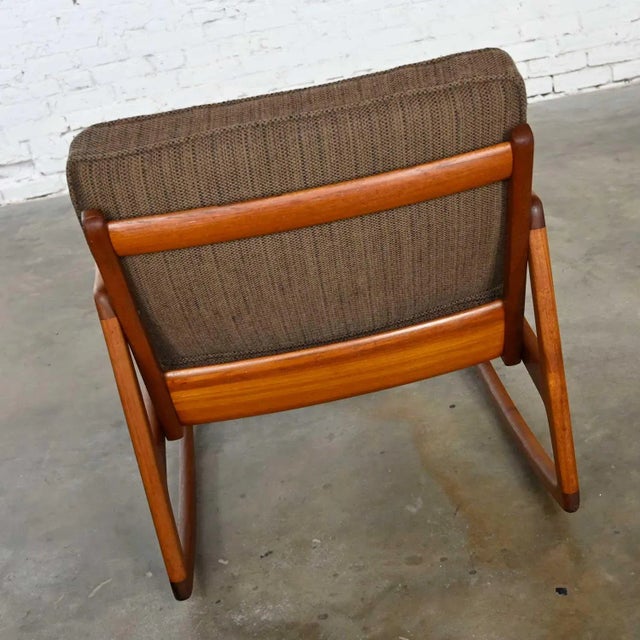 Scandinavian Modern Teak Model 120 Rocker Ole Wanscher France & Son John Stuart Co For Sale - Image 9 of 13