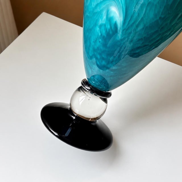 Arts & Crafts Handmade Irregular Glass Vase For Sale - Image 3 of 6