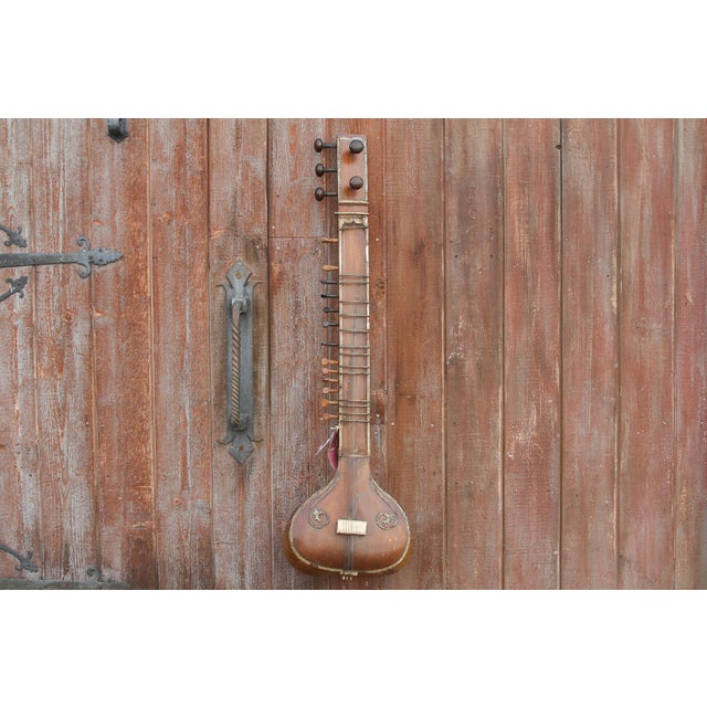 Antique Sitar Instrument With Inlay Details Chairish
