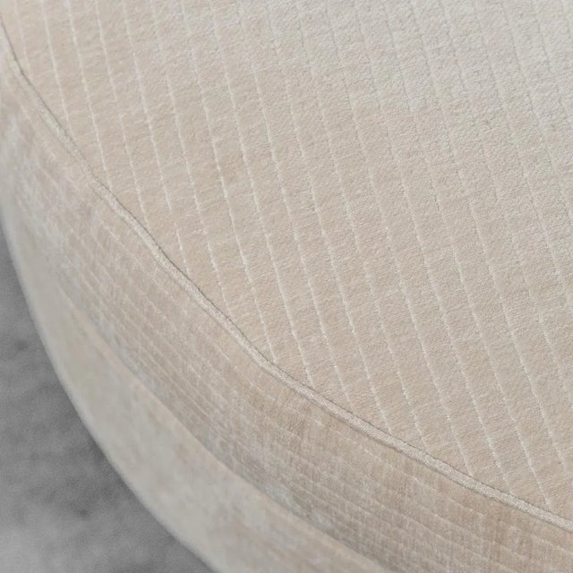 Velvet Ottoman with Wooden Feet, 1970s For Sale - Image 6 of 9