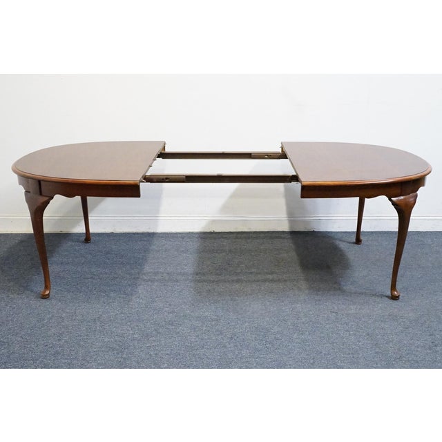 Stanley Furniture Solid Cherry Traditional Style 98" Oval Dining Table 6111-32 For Sale In Kansas City - Image 6 of 11