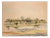 Henry Ottmann, Landscape with Armenians, Watercolor Drawing, 1946 For Sale