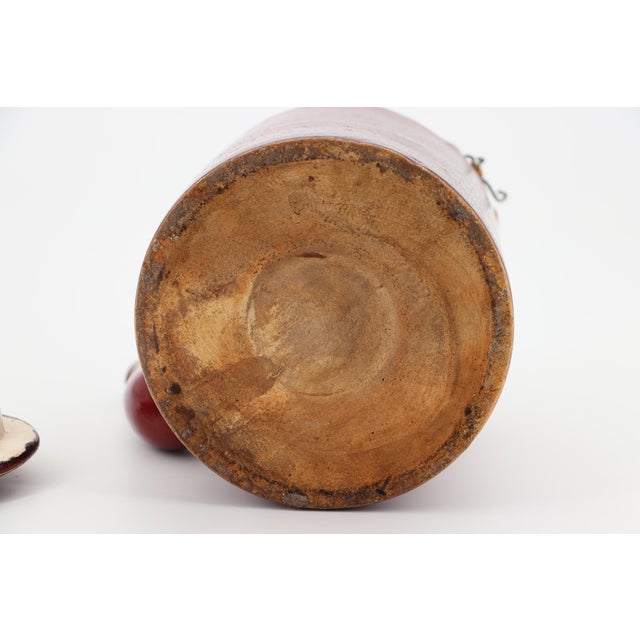 1900s Chinese Oxblood Glaze Stoneware Teapot With Bamboo Handles For Sale - Image 13 of 13