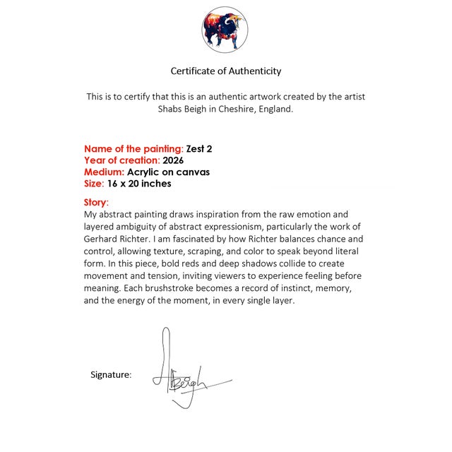 Textile Zest 2 Abstract Acrylic Painting For Sale - Image 7 of 9