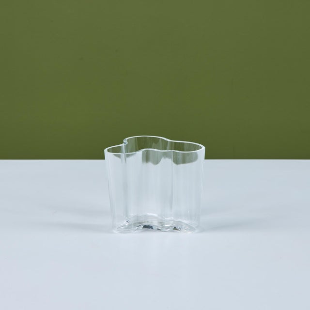 Iittala Alvar Aalto for Iittala Petite Glass Vase For Sale - Image 4 of 11