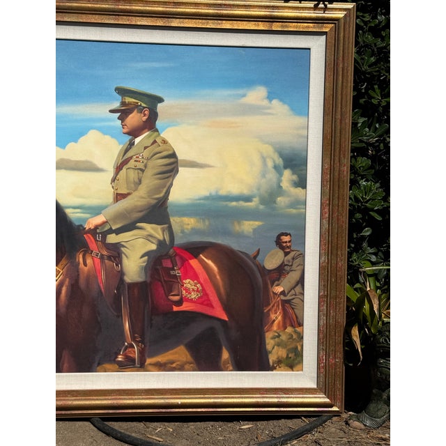 1980s Monumental Large Painting Portrait President of Mexico 1930's Reproduction Print For Sale - Image 9 of 10