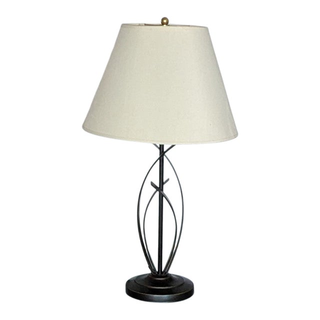 Contemporary Black Iron Cheyenne Modern Table Lamp For Sale