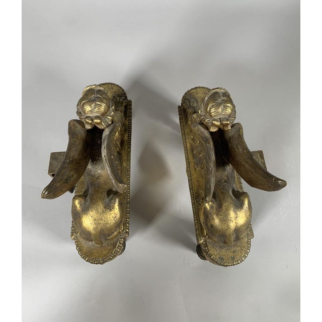 Andirons with Sphinxes from Thomire, 1790, Set of 2 For Sale - Image 9 of 10