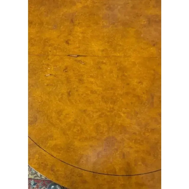 Mid 20th Century Mid Century Italian Gilt Wood and Birds Eye Maple Side Table For Sale - Image 5 of 11