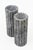Ralph Lauren Marble Ribbed Column Vases in Gray and White Veining Pair Of, Italy For Sale - Image 4 of 6