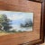 Beautiful Vintage Pastel Original Artwork of a serene tree lined riverside landscape with a mountain in the foreground....