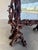Wood Vintage Freestanding Floor Mirror in Sculpted Tree Root Burl Frame With Stool For Sale - Image 7 of 12