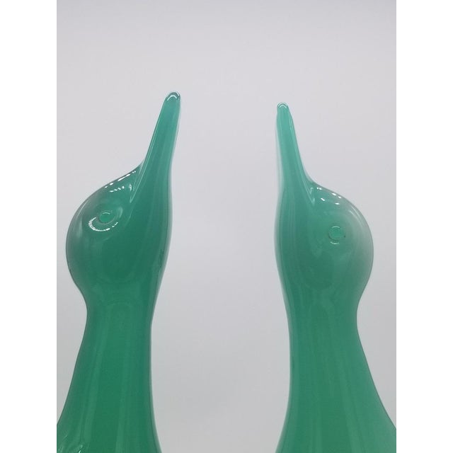 1960s Archimede Seguso Alabastro Murano Glass Bottles-a Pair For Sale - Image 9 of 12