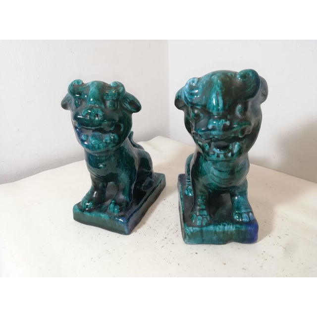 Mid-Century Modern Ceramic Pho Dogs from Marcello Fantoni, Italy, 1950s, Set of 2 For Sale - Image 3 of 12