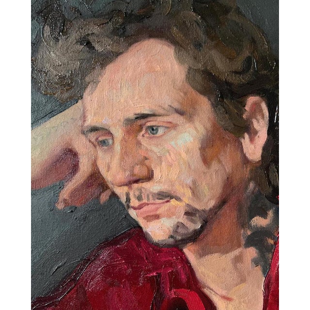 Elina Arbidane, Male Portrait, 2021, Oil on Canvas For Sale - Image 7 of 11