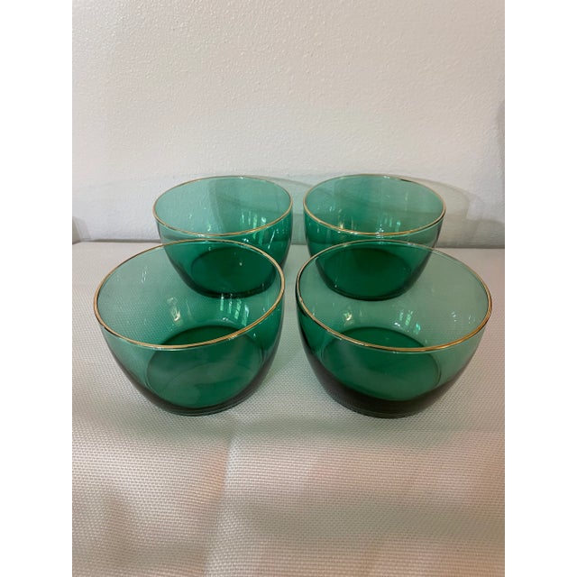 Vintage 1970’s Libbey Juniper Green Dessert Bowls - A Set of 4 For Sale In New Orleans - Image 6 of 6