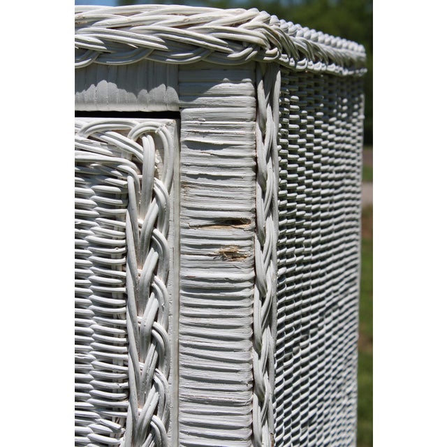 White Wicker Chest of Drawers For Sale - Image 12 of 15
