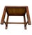 Brown Vintage Mid Century Modern Upholstered Bench Stool With Wooden Frame For Sale - Image 8 of 10