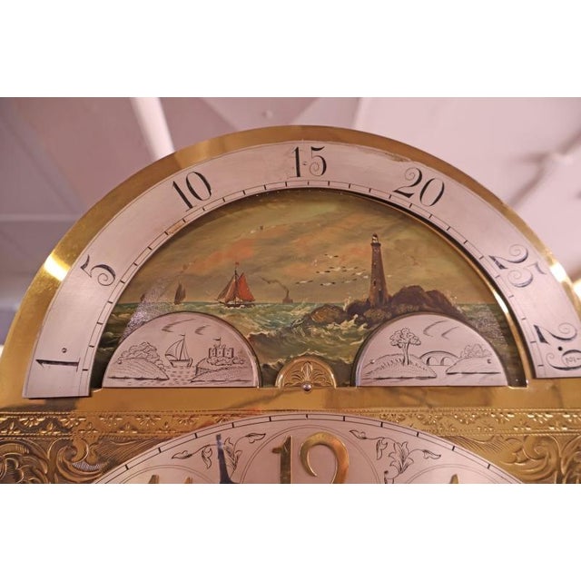 19th Century English Mahogany Inlaid Tall Case Grandfather Clock j.c Jennens For Sale - Image 10 of 17