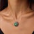 Mid Century Diamond Ruby Jade 18k White Gold Necklace For Sale - Image 4 of 5