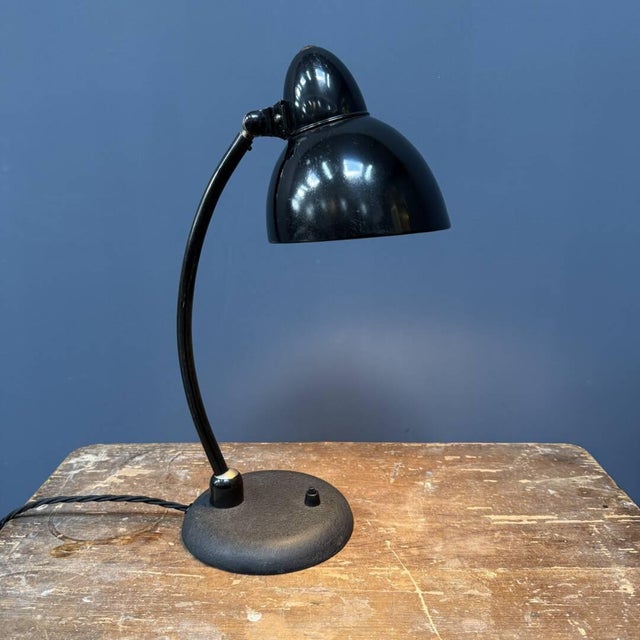 Bauhaus Black Table Light from Beha, 1930s For Sale - Image 16 of 18