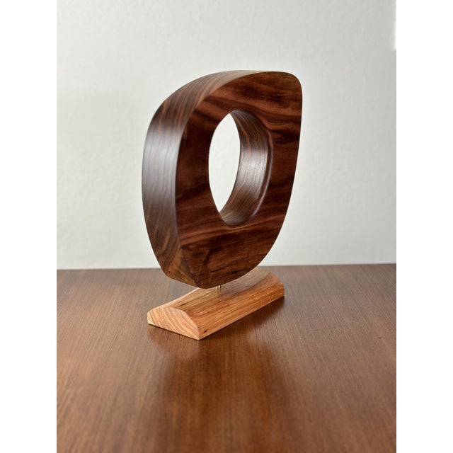 2020s Milwerk Mid-Century Modern Abstract Walnut & Oak Sculpture, 2023 For Sale - Image 5 of 7