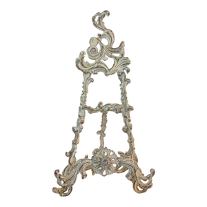 1920s Large Ornate Distressed Painting or Photo Display Tabletop Easel 19”