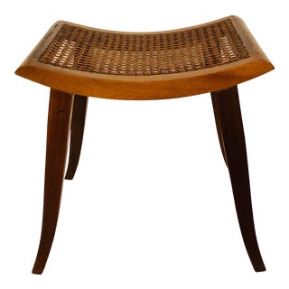 Mid Century Modern Cane Bench For Sale