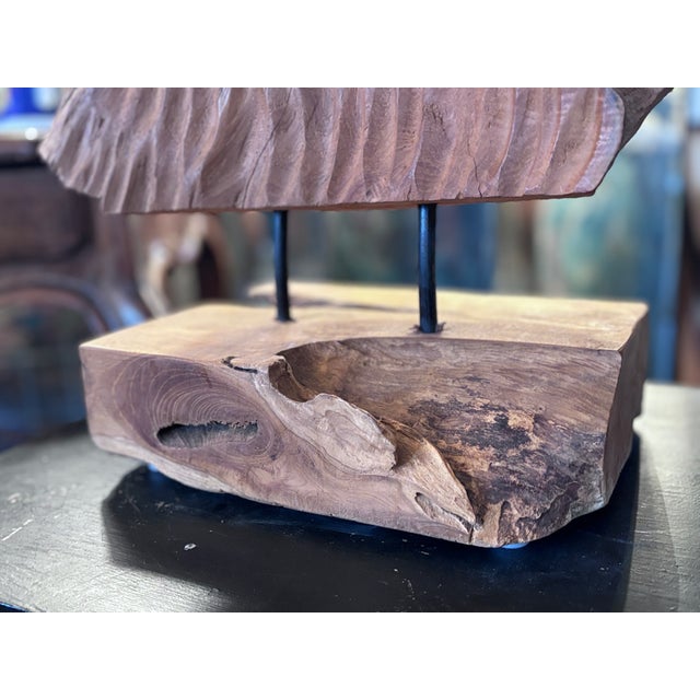 Mid 20th Century Vintage Large Teak Root Abstract Contrapposto Sculpture For Sale - Image 5 of 9