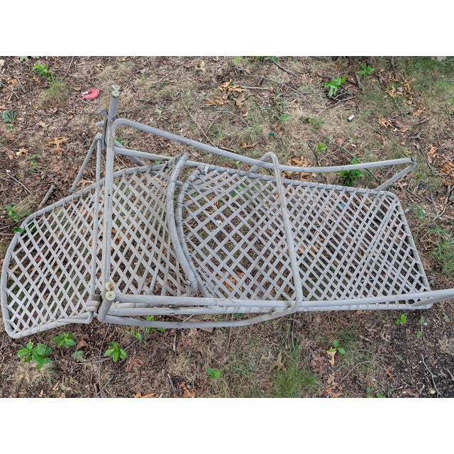 Vintage Brown Jordan Tamiami Vinyl Strap Patio Chaise Lounge For Sale - Image 9 of 9