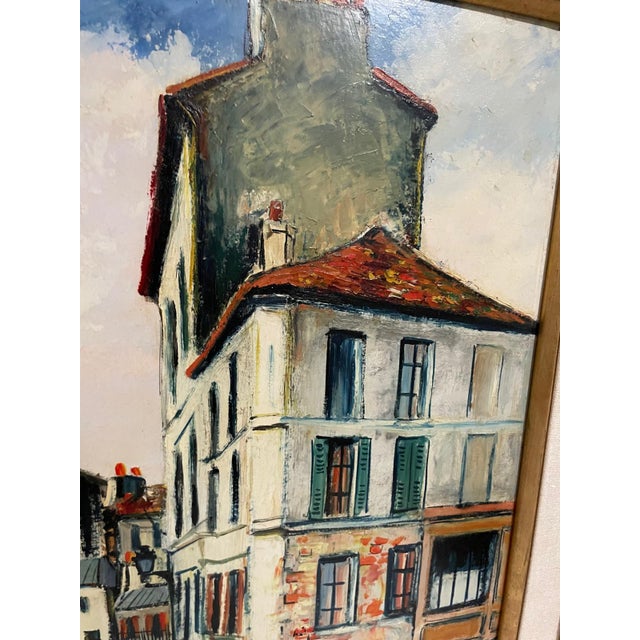 Early 20th Century Elisee Maclet, French Impressionist Oil Painting Elisee Maclet Paris Montmartre Street Scene For Sale - Image 5 of 7