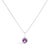 10K White Gold Purple Amethyst and 3/8 Cttw Diamond Halo Jewelry Set (Earrings, Pendant & Ring) For Sale - Image 4 of 6