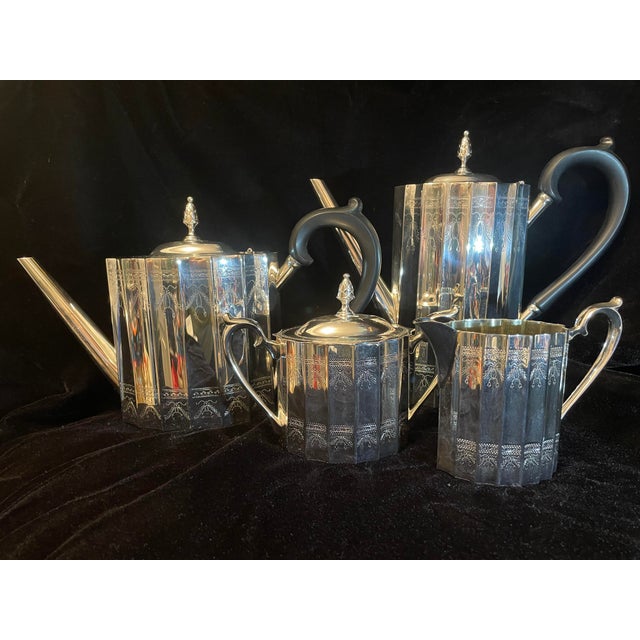 1920s Tiffany & Company Paul Revere Fluted Panel Silverplate Tea Set For Sale - Image 12 of 12