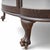 Vintage Oak Bow-Front Curved-Glass China Cabinet With Claw Feet For Sale - Image 11 of 18
