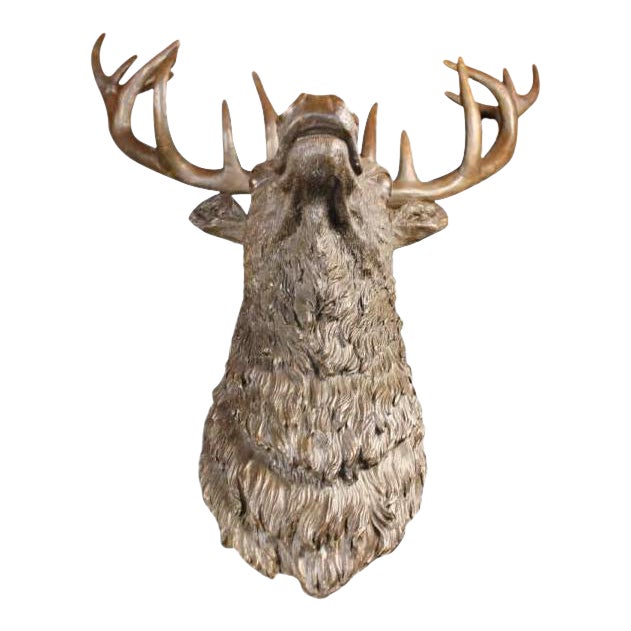 Elk Head Bust Bronze Stag Sculpture Chairish