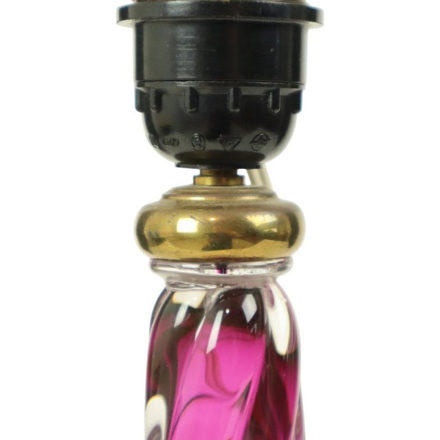 Purple Crystal Table Lamp from Val Saint Lambert, 1960s For Sale - Image 11 of 15