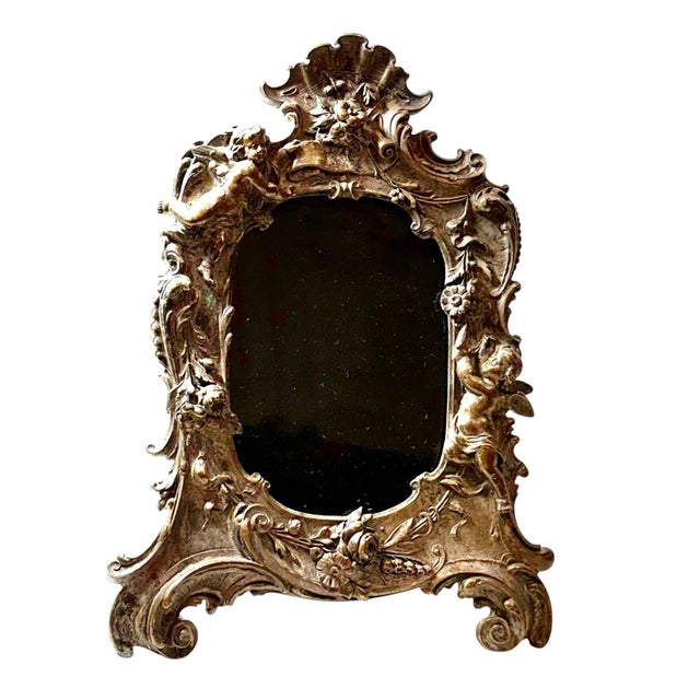 French Antique French Bronze Picture Frame For Sale - Image 3 of 8