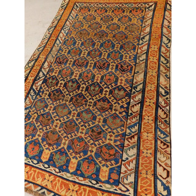 Rare Antique Caucasian Rug. 3'6"x 5'5" For Sale - Image 11 of 16