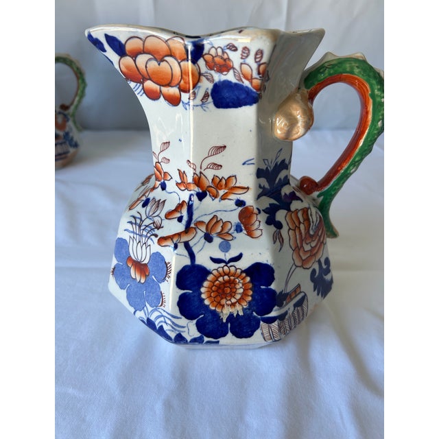 Set of Six Mason’s Ironstone Graduated Jugs in Imari Palette, 19th Century For Sale - Image 9 of 17