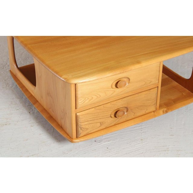 Mid-Century Pandora's Box Side Table in Beech and Elm from Ercol, 1970s For Sale - Image 3 of 13
